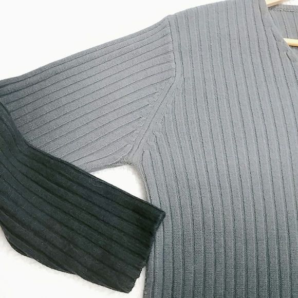 Vintage Grey Ombre Knit Long Sleeve Sweater - Picture 5 of 8